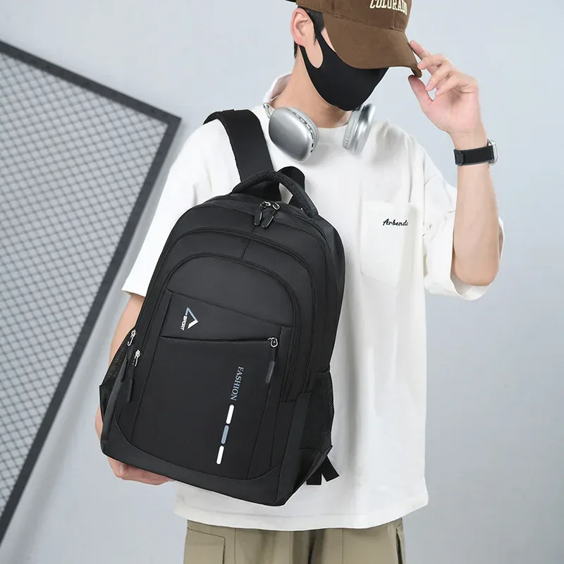 sac à dos léger et décontracté pour hommes, sac d'ordinateur d'affaires, tendance, lycée, étudiant, grand