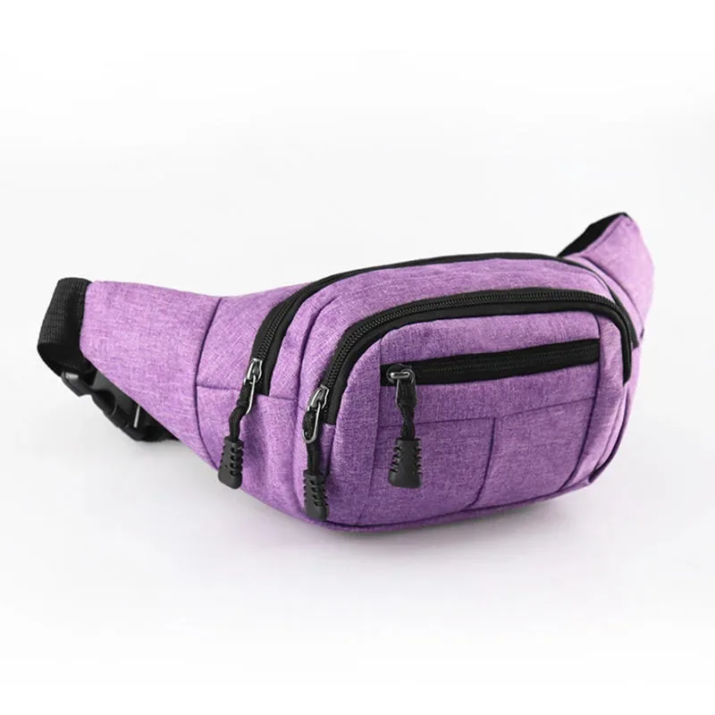 sac de poitrine étanche pour hommes, sac de sport de plein air, pochette en toile, sac de taille de style coréen, pochette banane à bandoulière
