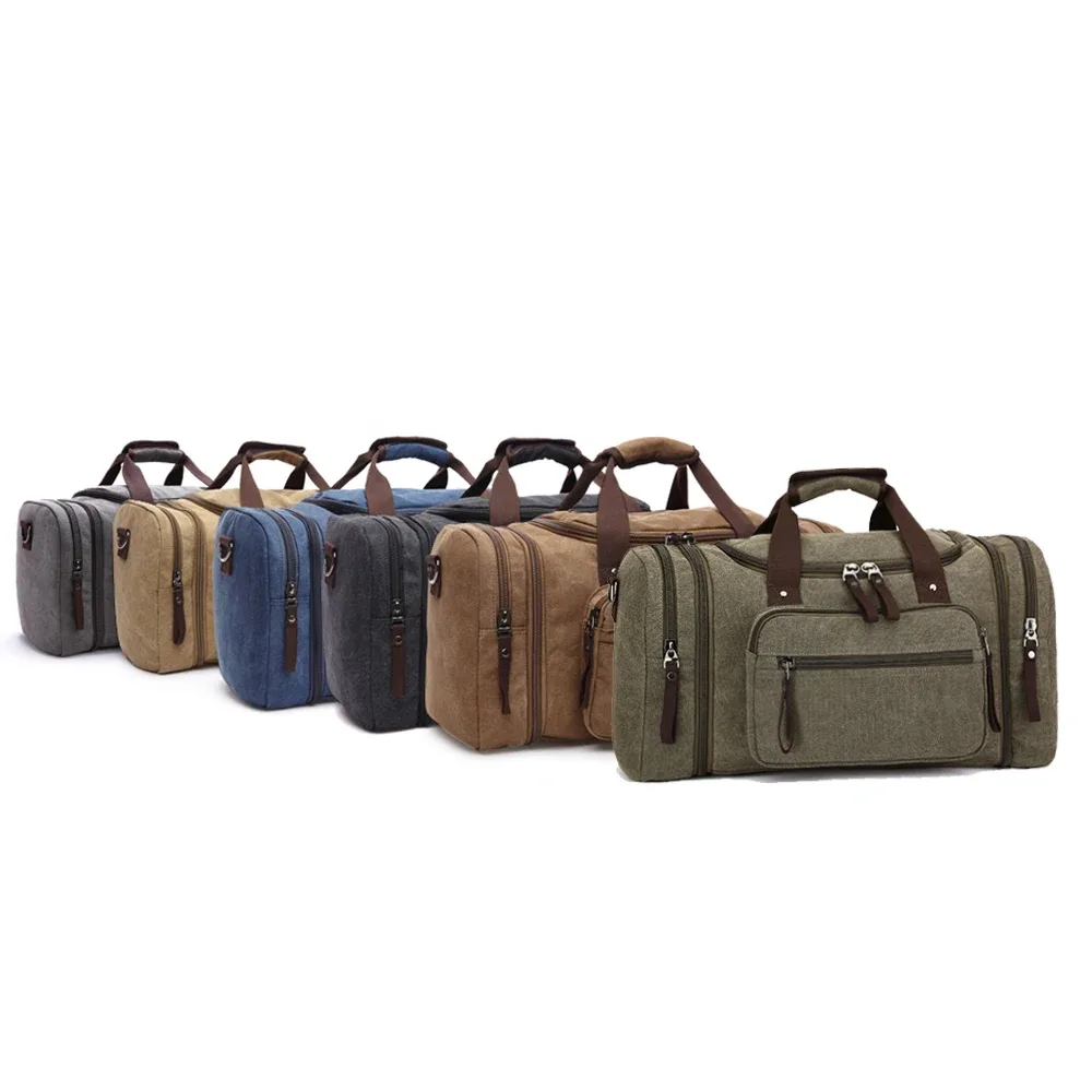 grande capacité hommes bagages à main voyage sacs de sport toile sacs de voyage week-end sacs à bandoulière multifonctionnel sac polochon de nuit