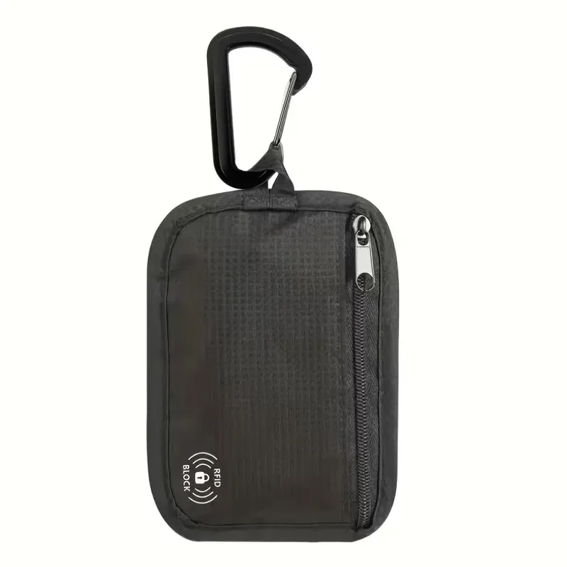 portefeuille lecteur de cartes antivol rfid, clip de ceinture léger et invisible, petit sac anti-démagnétisation, clip invisible, sac de voyage