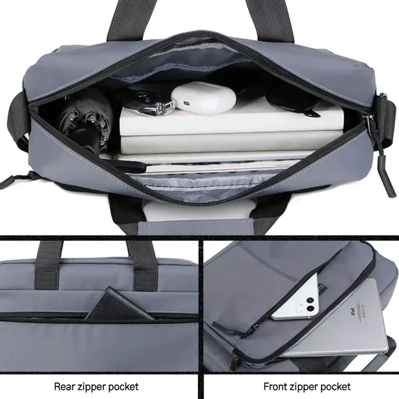 porte documents oxford hydrofuge vert dore bleu noir commerce portable simple double epaule voyage bureau