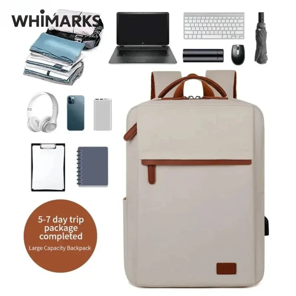 sac à dos whimarks de grande capacité, élégant et simple, idéal pour les trajets quotidiens, le bureau, les voyages, les ordinateurs portables, les étudiants et l'école.