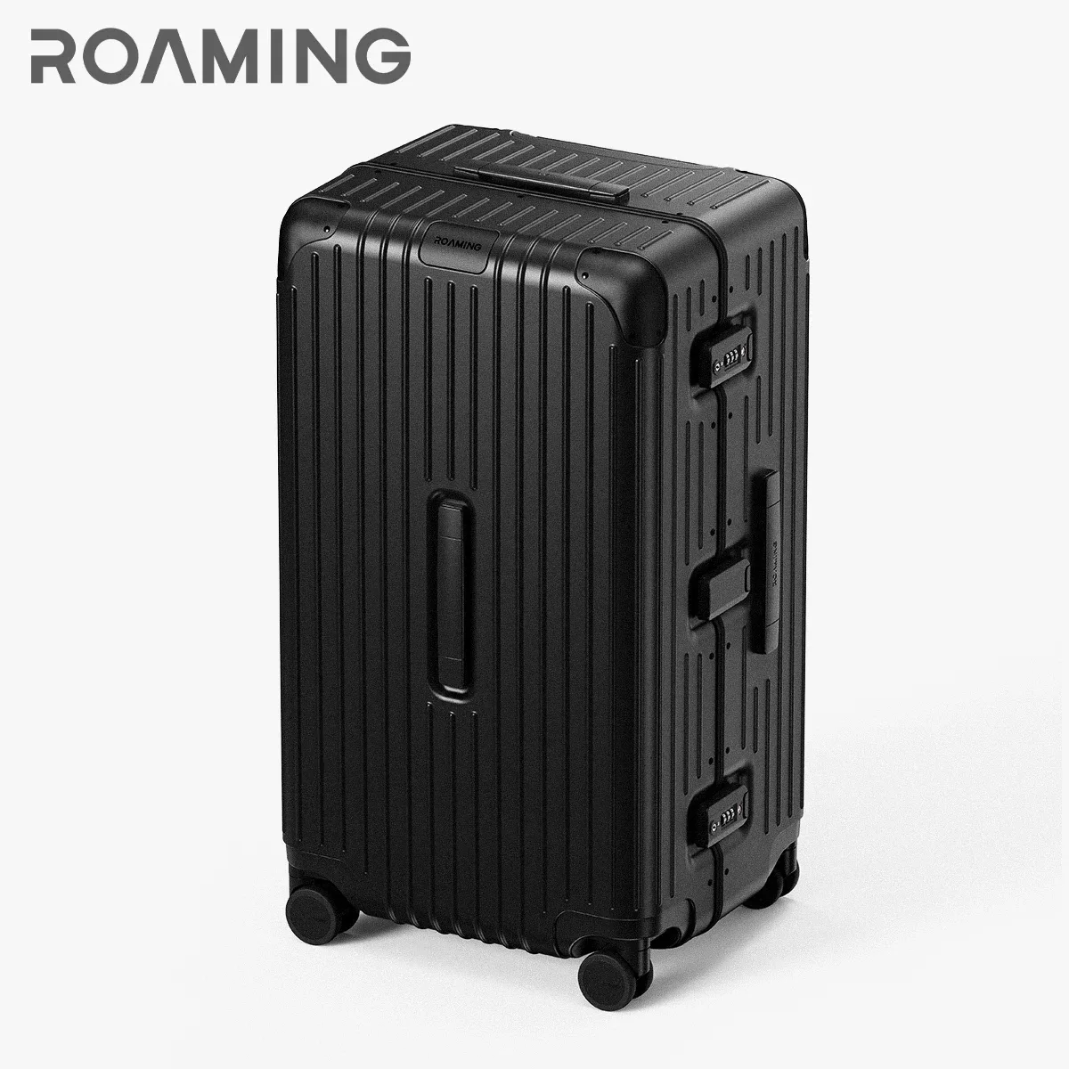 valise de luxe roaming en matériau pc avec cadre en alliage d'aluminium, serrure tsa, bagage à roulettes, grande capacité, 20/24/26/28/30 pouces