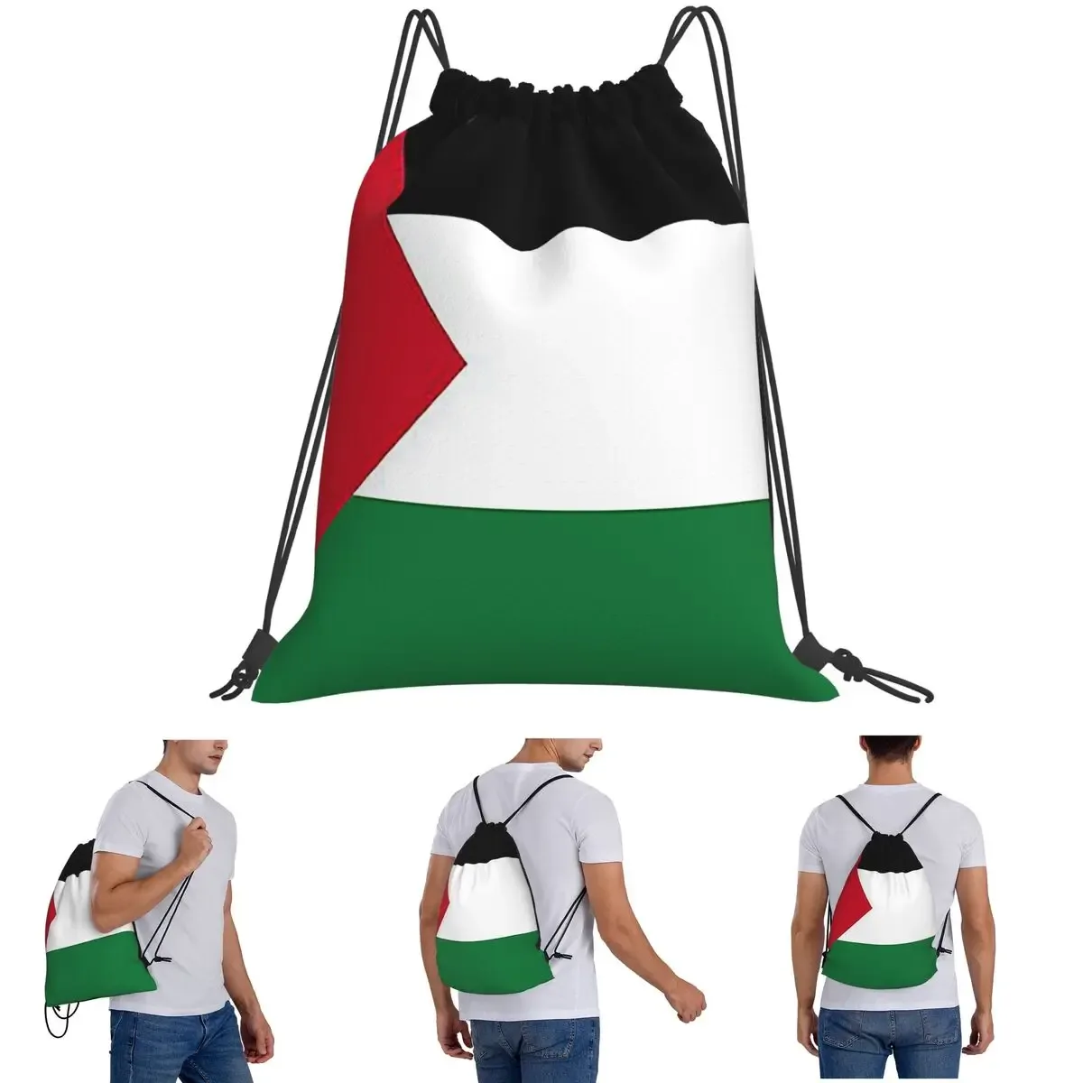 sacs à dos avec drapeau de la palestine, sacs portables à cordon, sacs de sport, sacs à livres pour hommes, femmes, étudiants