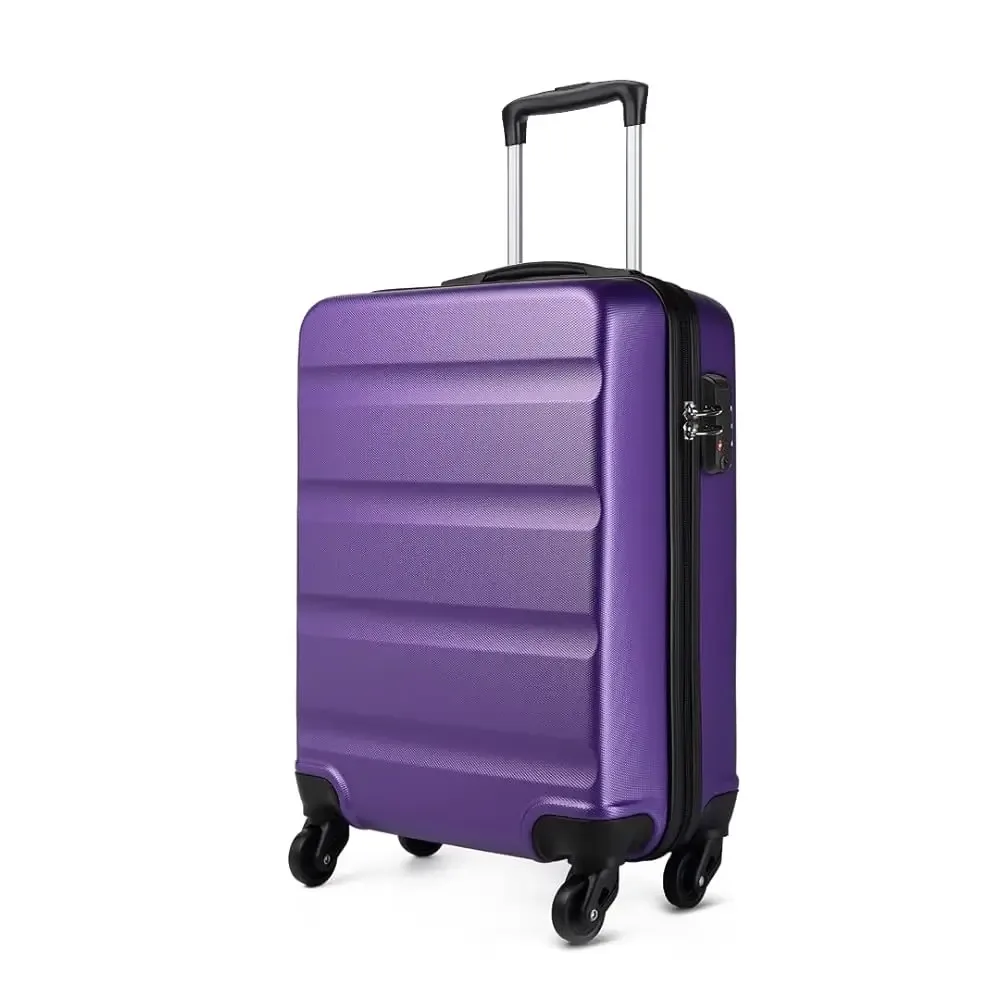 kono hardshell case avec 4 roulettes spinner et serrure à combinaison numérique, valise légère, bagage à main, 55/66/75 cm