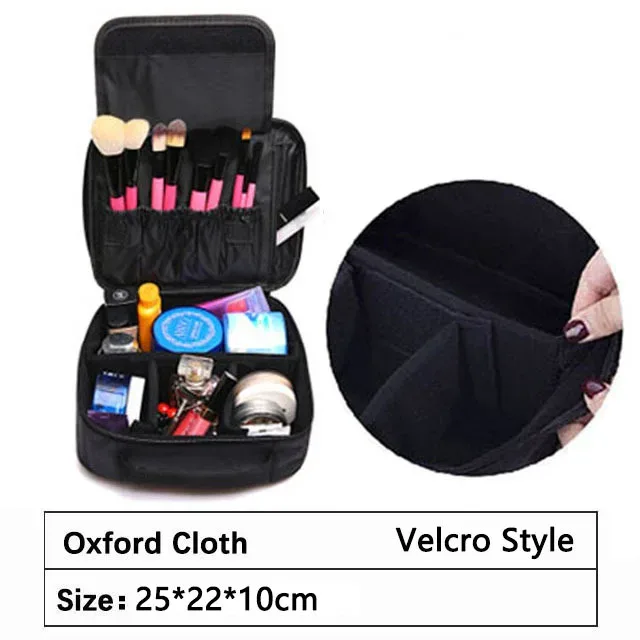 trousse de maquillage professionnelle de marque féminine, organisateur de cosmétiques d'esthéticienne à la mode, boîte de rangement, valise à outils pour ongles, sac de maquillage pour femmes
