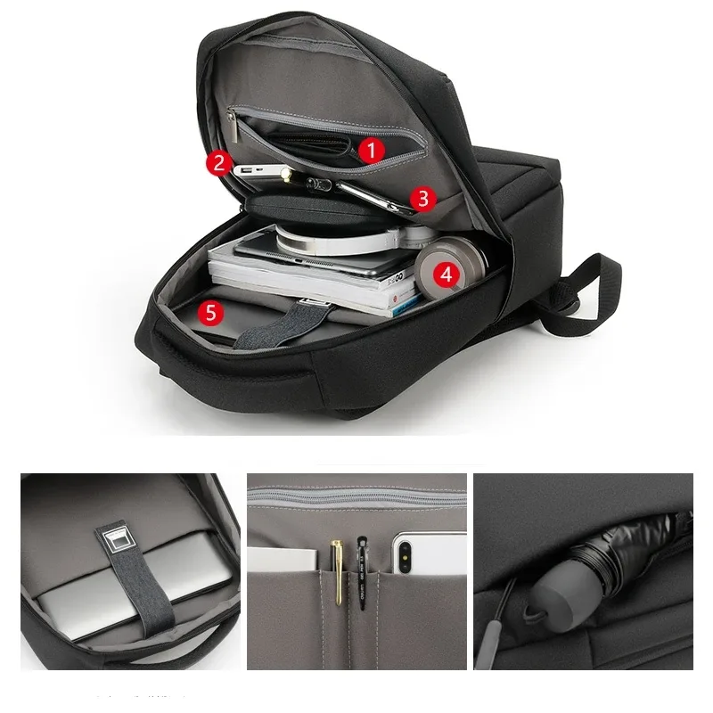 anti-vol oxford hommes 14 pouces sacs à dos d'ordinateur portable école mode voyage mâle mochilas feminina décontracté femmes cartable usb charge