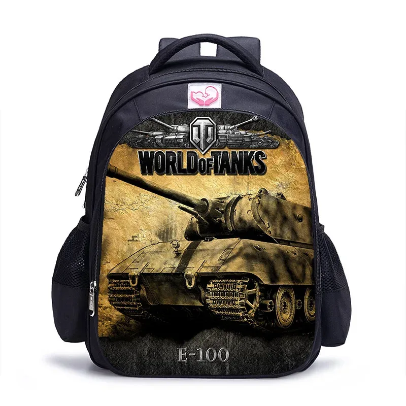 sac à dos de jeu du monde des chars pour enfant et adolescent, 16 pouces, pour livre, garçons et garçons