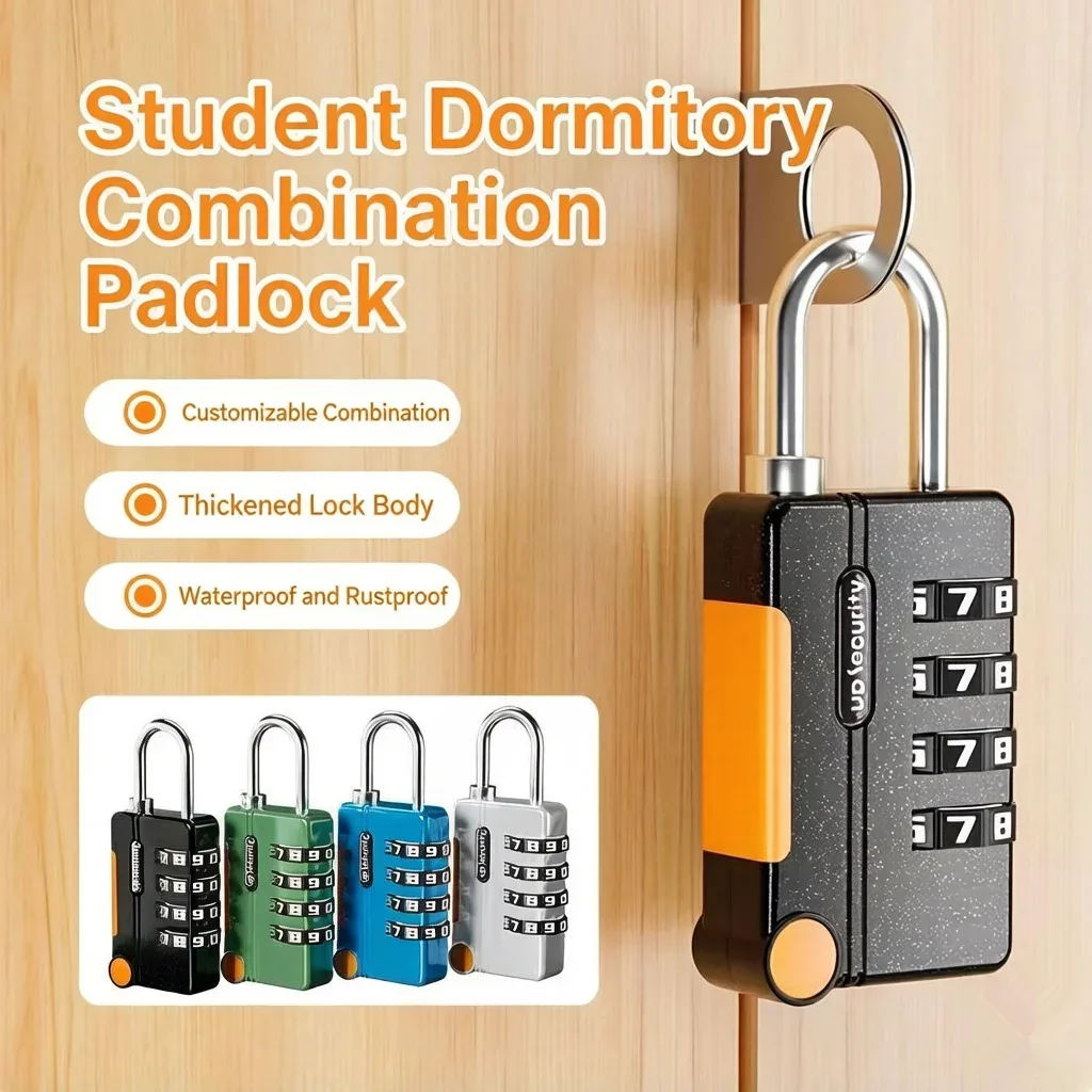 cadenas combiné numérique métallique noir orange voyage sacoche sport école armure compact elégant tsa