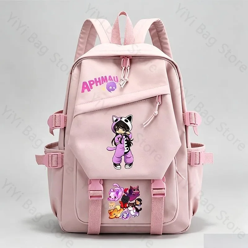 sac à dos aphmau, sac à dos d'école de grande capacité pour étudiants, sac à dos de voyage léger et durable en nylon pour garçons et filles