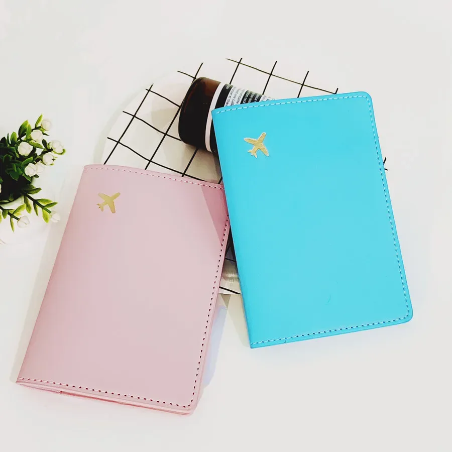 porte-passeport en cuir pu, étui de voyage, accessoires de voyage, portefeuille tendance pour filles et garçons