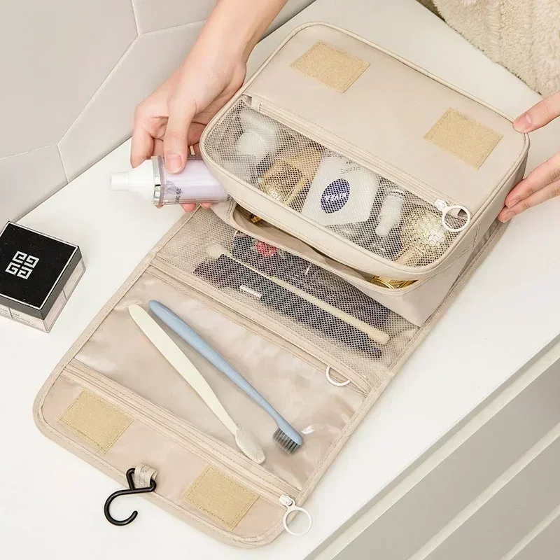sacs de maquillage pour femmes de haute qualité, sac à cosmétiques de voyage, organisateur de produits de toilette, rangement étanche, sac de lavage suspendu pour salle de bain