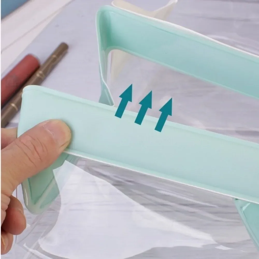 sacs de toilette transparents avec fermeture magnétique, sac de maquillage étanche en pvc, pochette cosmétique de grande capacité pour femmes et hommes en voyage