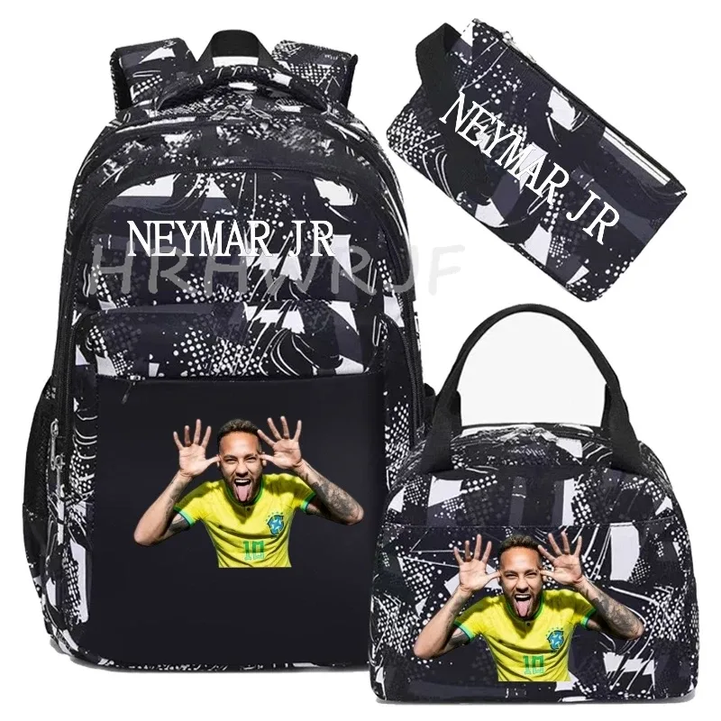 sac à dos de football camouflage neymar, sac à dos de sport pour femmes et hommes, capacité multi-poches, sacs d'école, sacs de voyage décontractés, mochila 3 pièces