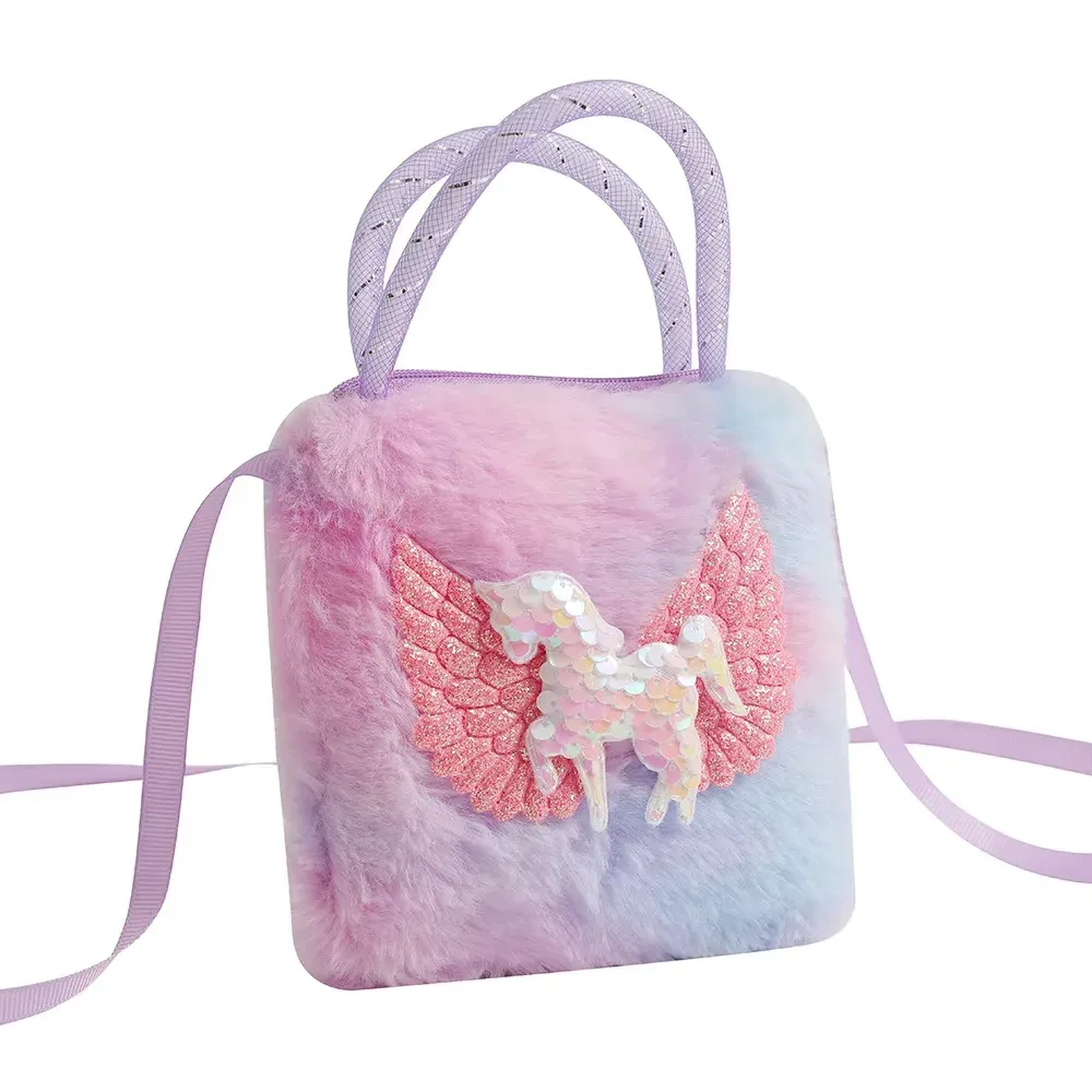 mini sacs à main licorne de dessin animé pour petites filles, petit sac de rangement pour enfants, portefeuille, cadeaux de fête d'anniversaire