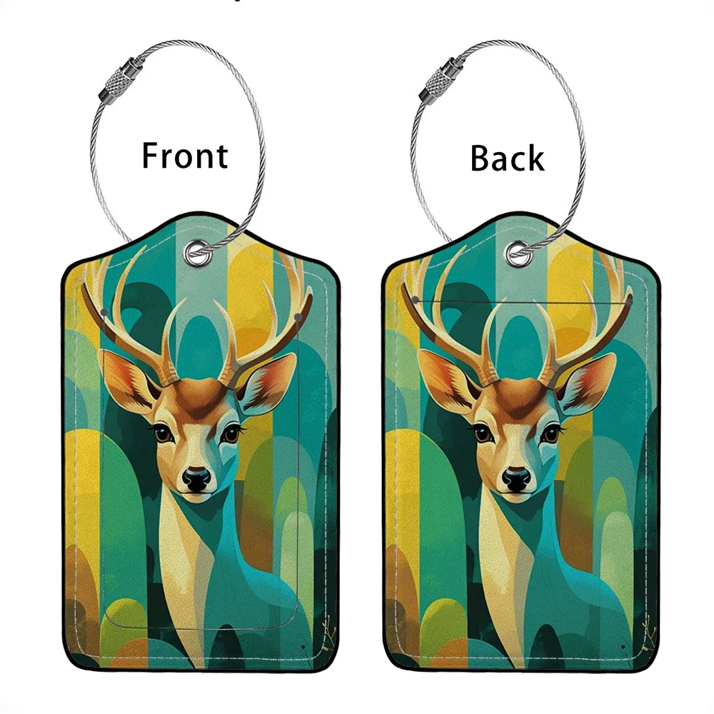 offre spéciale animaux mignons en cuir étiquette de bagage d'affaires étiquette d'adresse de valise étiquette de valise d'embarquement étiquette nom id adresse clip