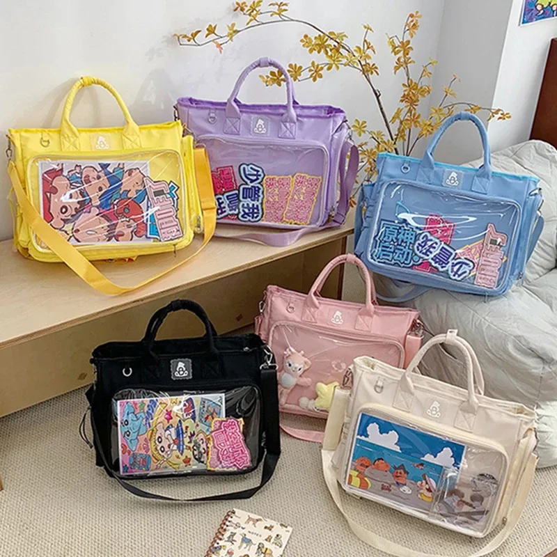 sac à dos carré à la mode pour femmes, sac à bandoulière transparent multifonctionnel, grande capacité, fourre-tout de sortie quotidienne, sacs à main mochilas