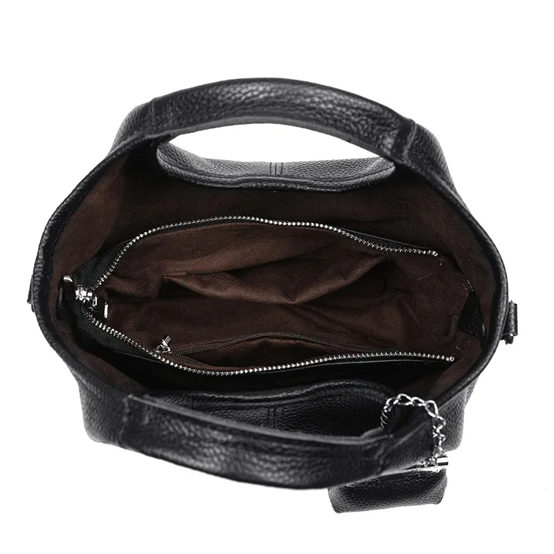 100% peau de vache fourre-tout pour le travail trajet sac de transport collège style étudiant tenue livre sacs à bandoulière bolsos para mujer portefeuille