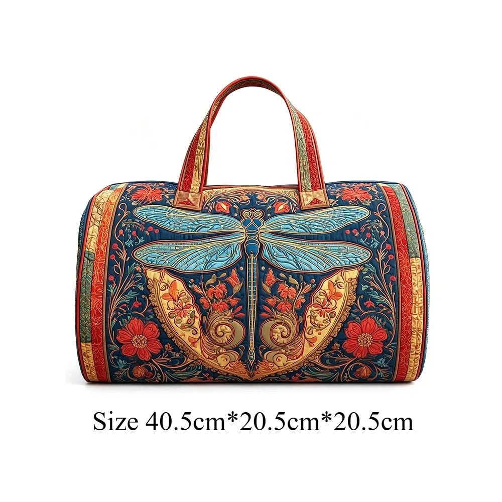 sac de voyage matelassé 3d dragonfly pour femme, sac de week-end, sac de sport, sac de transport artistique, bagage à main, article personnel