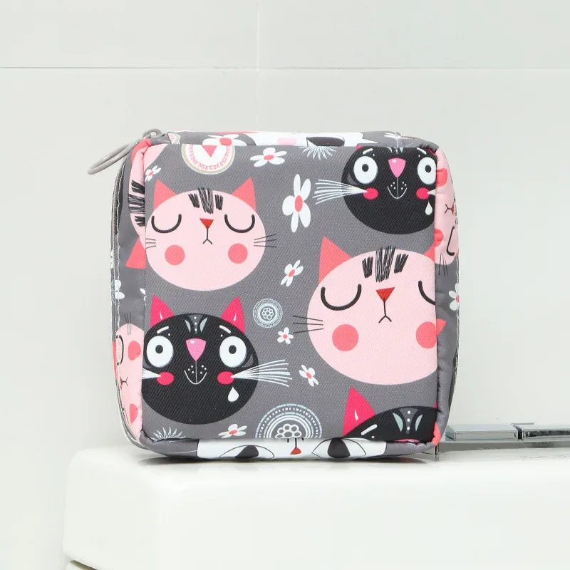 petit sac à cosmétiques de voyage pour femmes, trousse de maquillage rouge à lèvres pour filles, sac à serviettes hygiéniques, étui pour 03/présidence, sacs de rangement