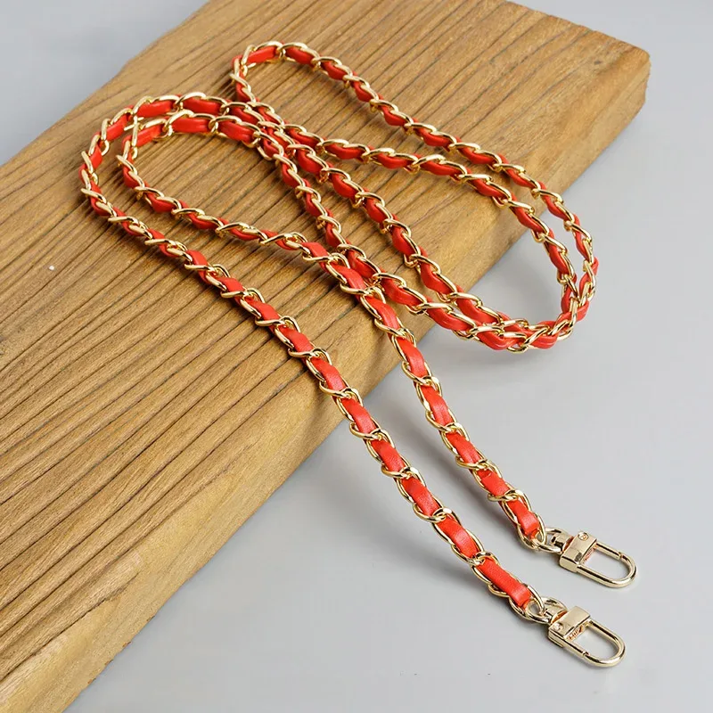 120cm sac à main chaîne sangle bandoulière sac à main chaînes remplacement en cuir sac à bandoulière chaîne sangles bricolage femmes fille sac partie accessoire