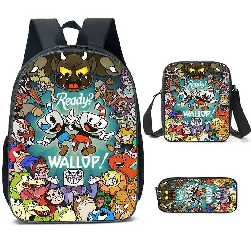 sac dos polyester animaux dessin animé ready wallop bleu marron beige bandoulière arquée poche ouvrante ultra léger école voyage