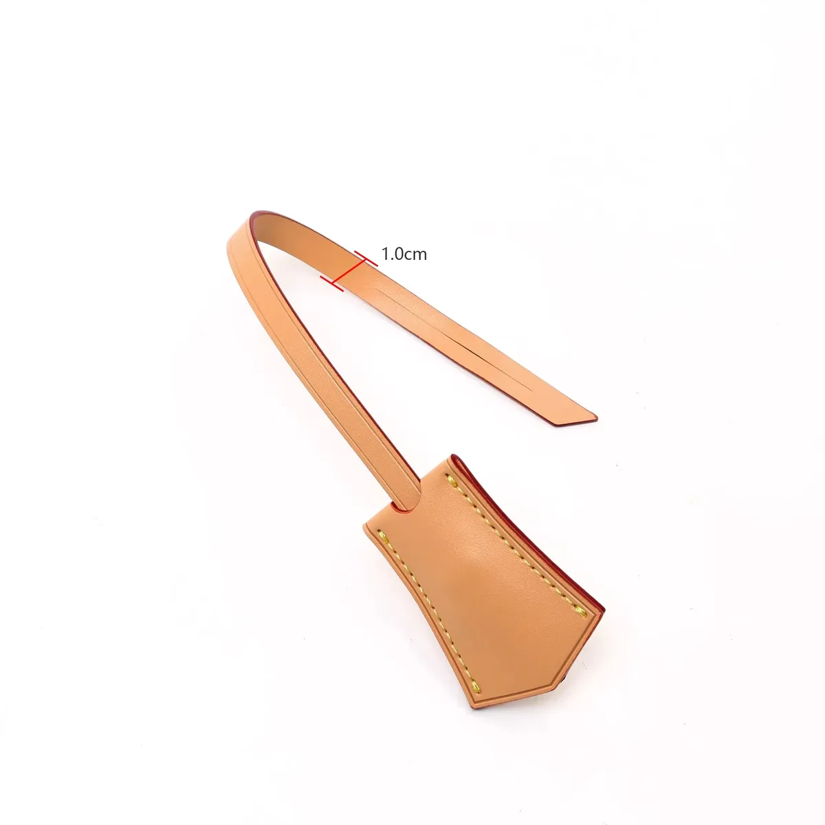 étiquette bagage cuir rouge soyeux forme rectangulaire bouton fermeture motif illustration avion logo prs pochette voyage accessoire remplacement modification sac