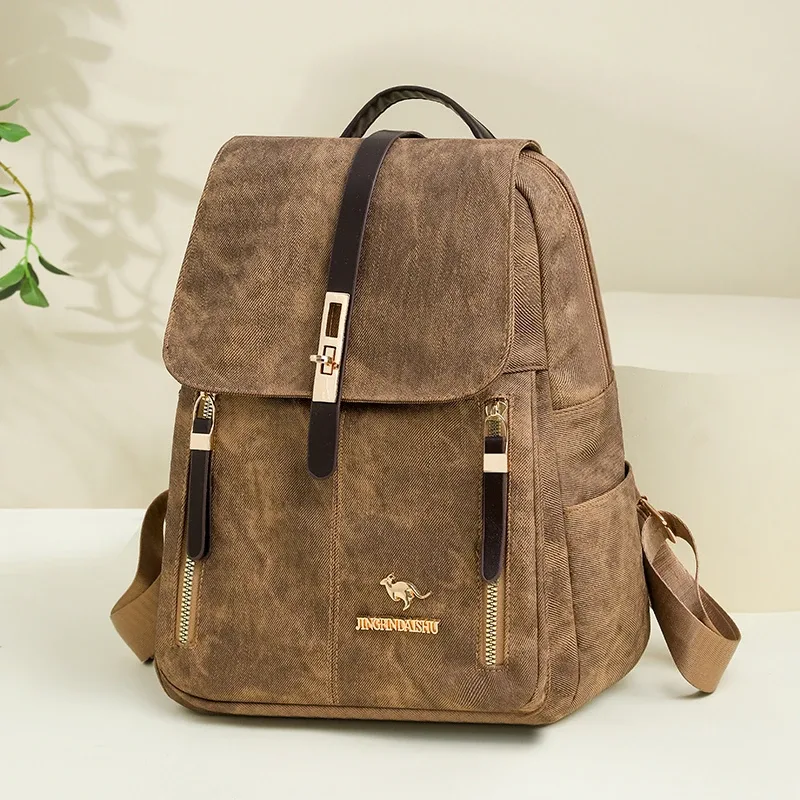 sac à dos en cuir de haute qualité, sac à dos de voyage de luxe pour femme, sac à bandoulière décontracté multifonctionnel, sacs d'école pour filles sac 2026
