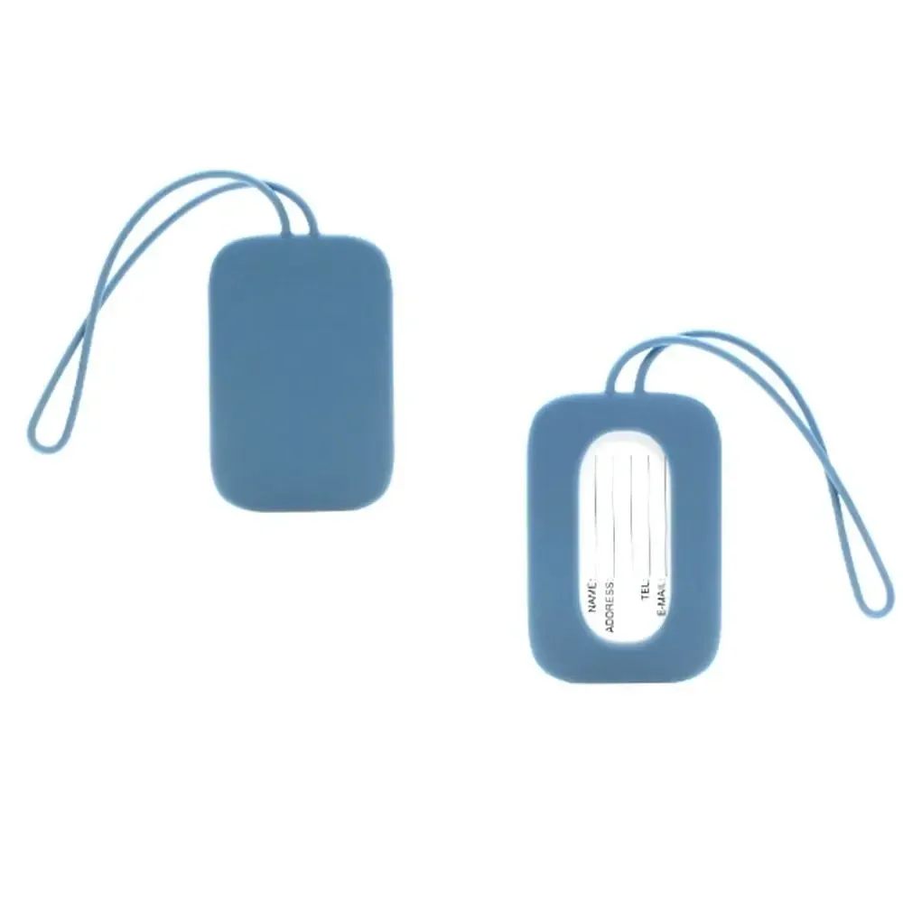étiquette de bagage universelle en silicone, anti-perte, avec lanière, étiquette de carte d'embarquement, nom souple, adresse de téléphone, voyage