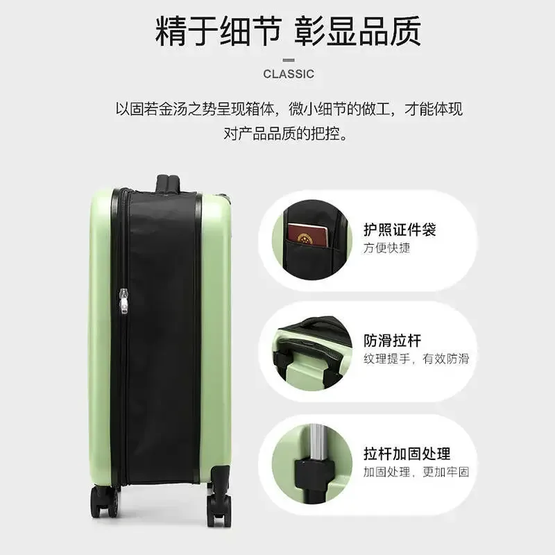 valise à roulettes pliable à 4 roues avec poignée rétractable, valise de rangement portable, serrure tsa, bagage cabine 20 pouces