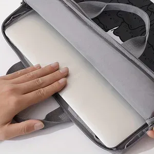 sac à main pour ordinateur portable avec imprimé chat, résistant aux chocs, sac de transport portable avec poignée pour ordinateur portable, voyage, école