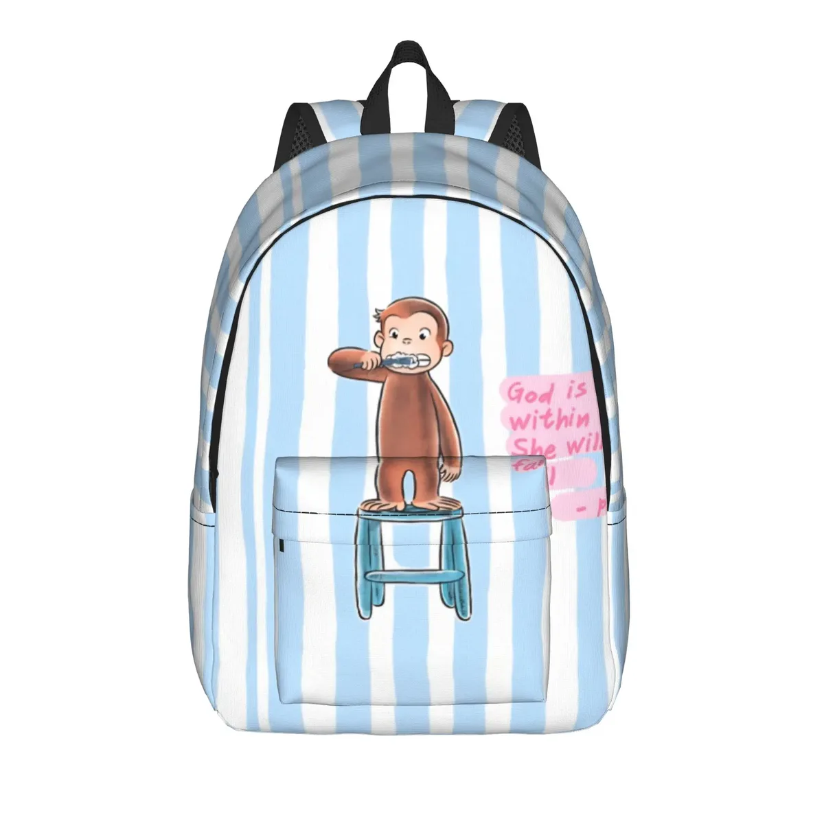 sac à dos curious george en toile pour hommes et femmes, sac à dos mignon pour étudiants, randonnée, voyage, collège, durable