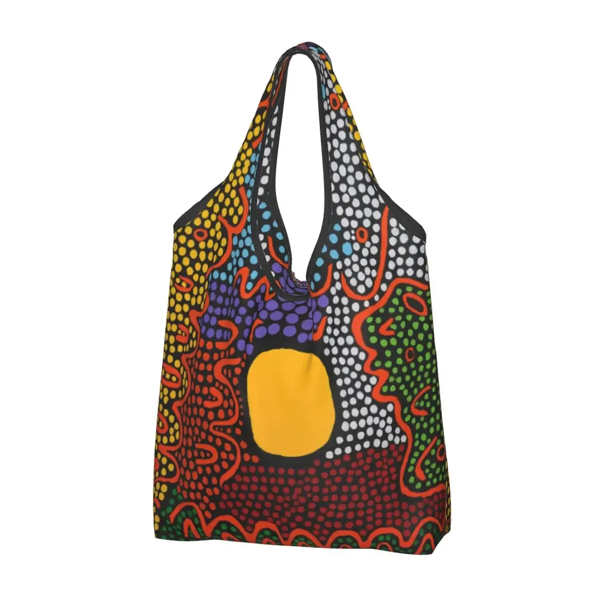 kawaii yayoi kusama art abstrait shopping sacs fourre-tout portable épicerie sac à bandoulière