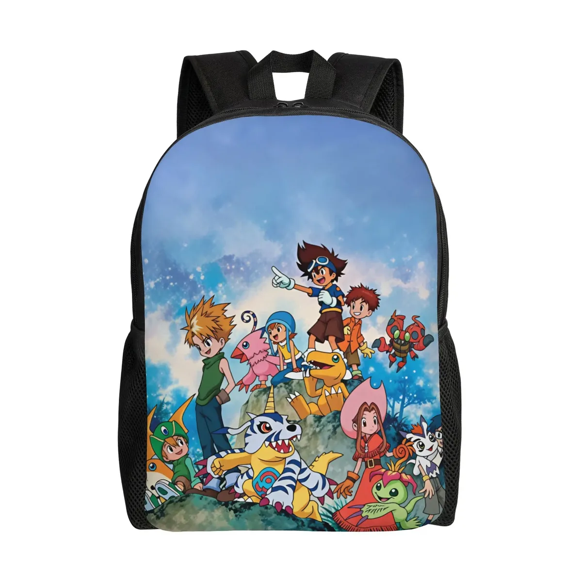 sac à dos digimon, sacs à dos de trekking pour garçons et filles, grands sacs personnalisés pour le lycée, joli sac à dos