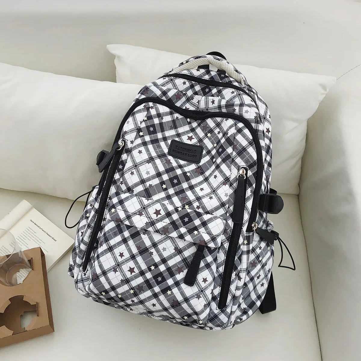 sac à dos scolaire grande capacité style coréen pour jeunes filles du collège, sac à dos de navetteur, sac à dos de campus en nylon pour jeunes, capacité 20-35l