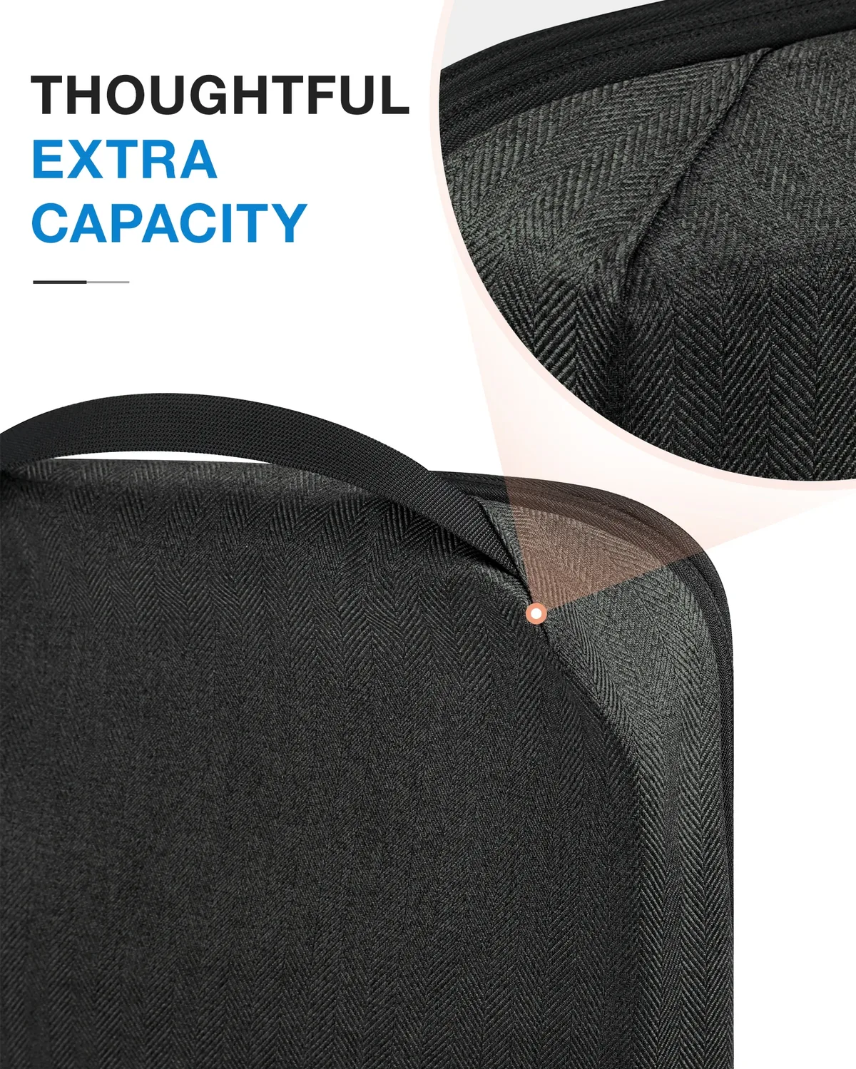 organisateur voyage polyester herringbone noir compact extensible sac chaussures compression ventilation usage polyvalent femmes hommes plaine air