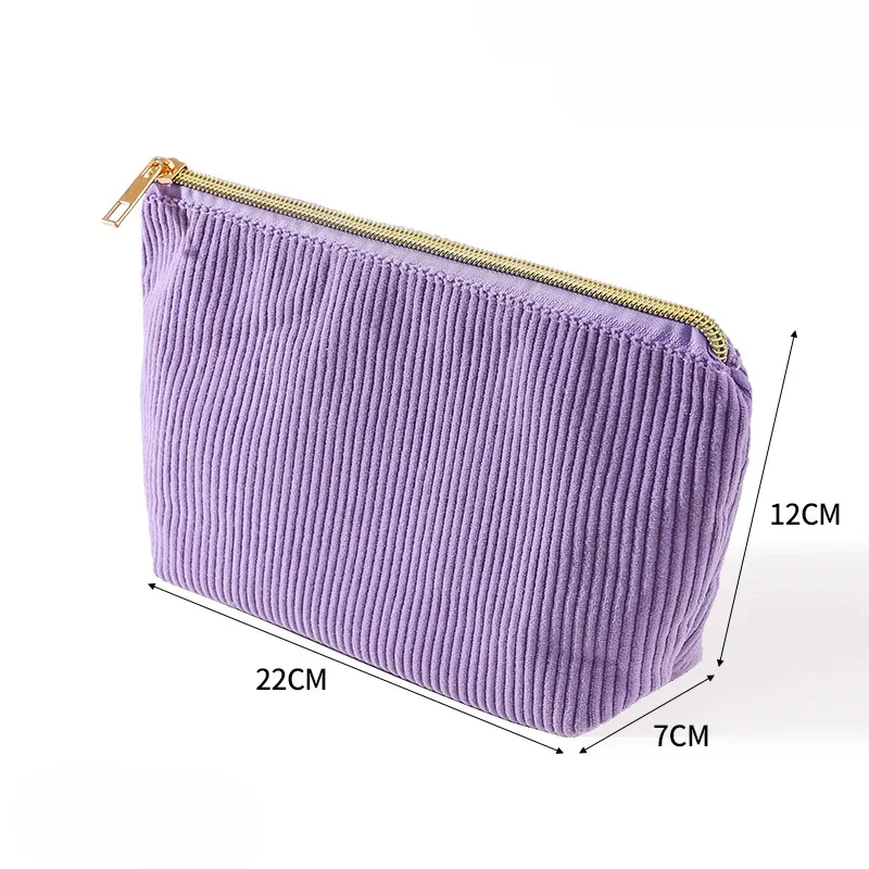 sac de rangement multi-usages en velours côtelé, grande capacité, organiseur de cosmétiques portable pour les voyages et les vacances, vente chaude