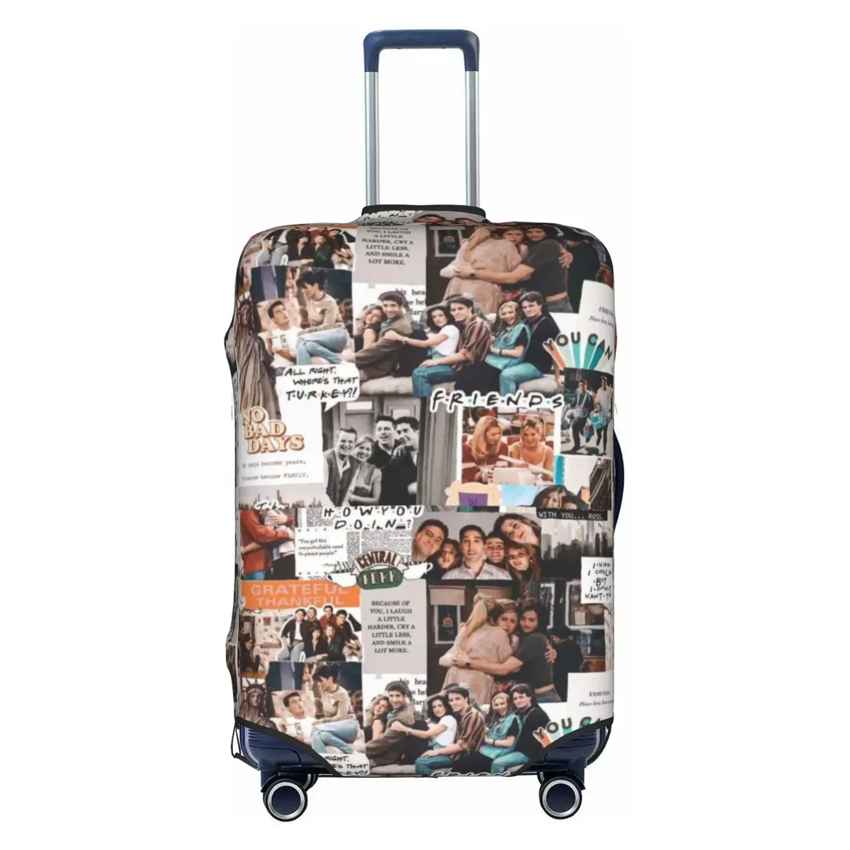 housse de protection pour bagages, motif personnalisé de la série télévisée friends, avec citation amusante, convient aux valises de 18 à 32 pouces
