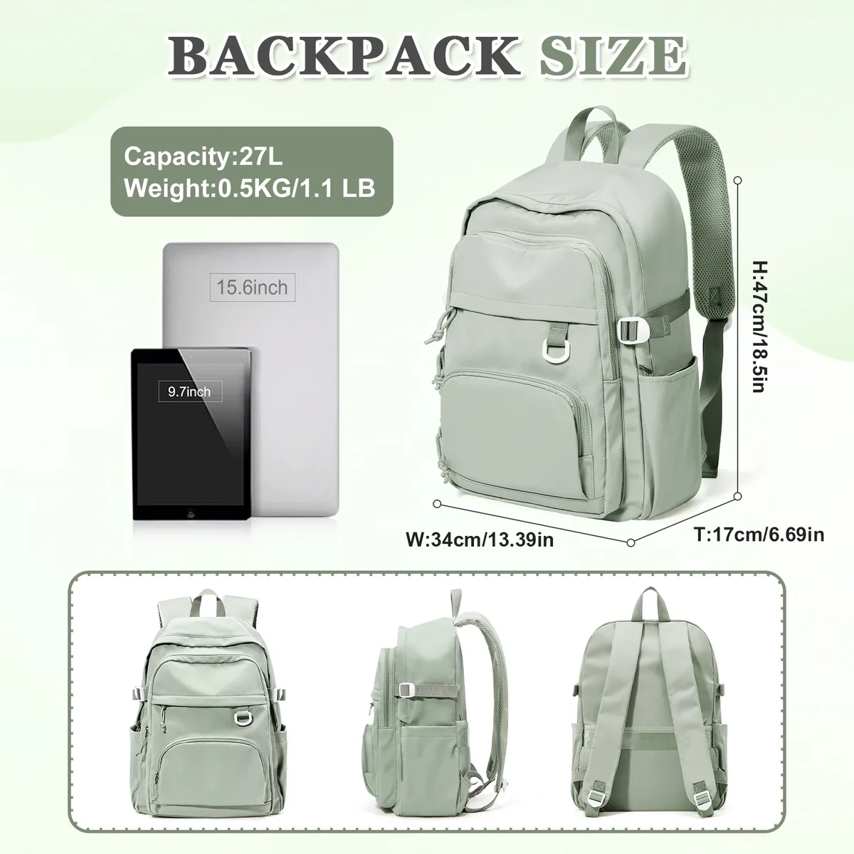 sac à dos pour étudiants du collège et du lycée, sac à dos scolaire de grande capacité pour garçons et filles, sac souple pour ordinateur portable pour voyages en plein air