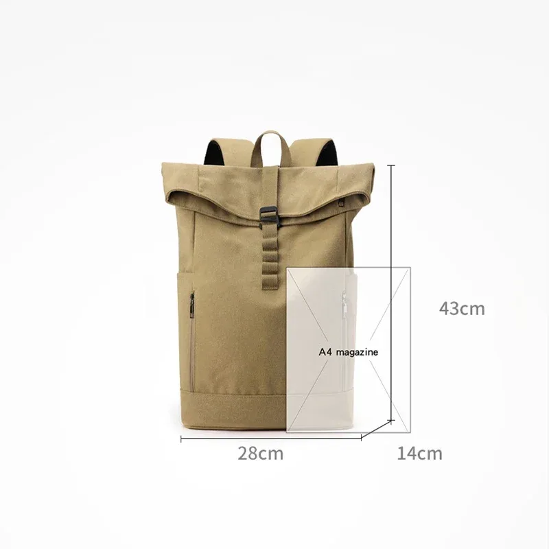 sac à dos en toile pour hommes, grande capacité, pour étudiants, 15.6 pouces, pour ordinateur portable, voyage, travail, déplacements