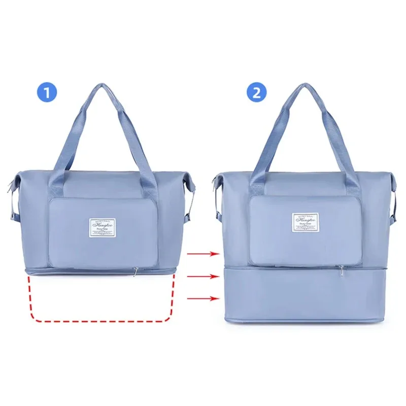 nouvelles sacoches de voyage extensibles grande capacité, organisateur de bagages, sac à main, sac de rangement de vêtements de voyage portable et pliable, imperméable