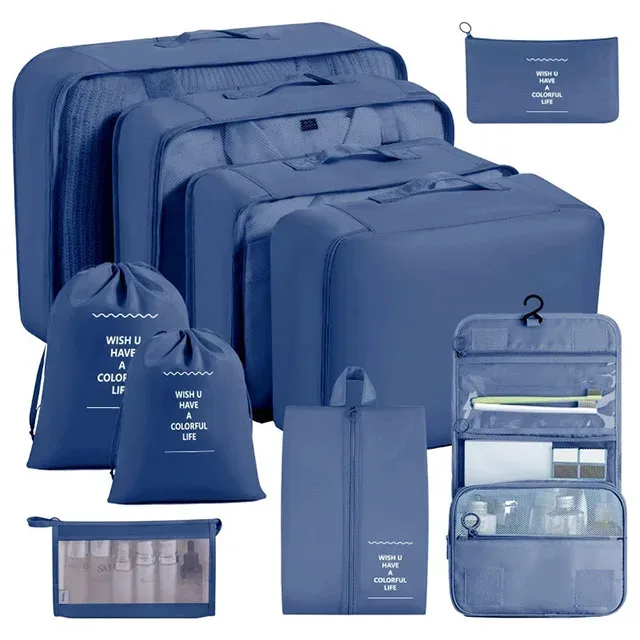 organisateur voyage polyester visibilité sac compresseur vêtements accessoires beige rose pâle léger résistant transport