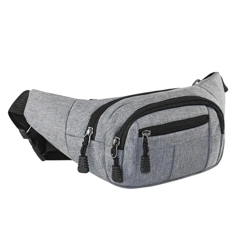 sac de poitrine étanche pour hommes, sac de sport de plein air, pochette en toile, sac de taille de style coréen, pochette banane à bandoulière