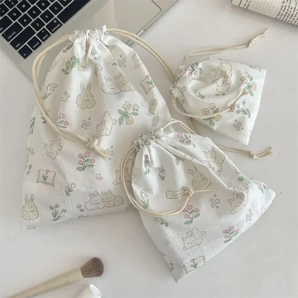 sac de maquillage pour femmes, dessin animé mignon, pochette kawaii, articles de toilette portables, organisateur de rangement de cosmétiques, sac à cosmétiques de voyage, étui à cordon