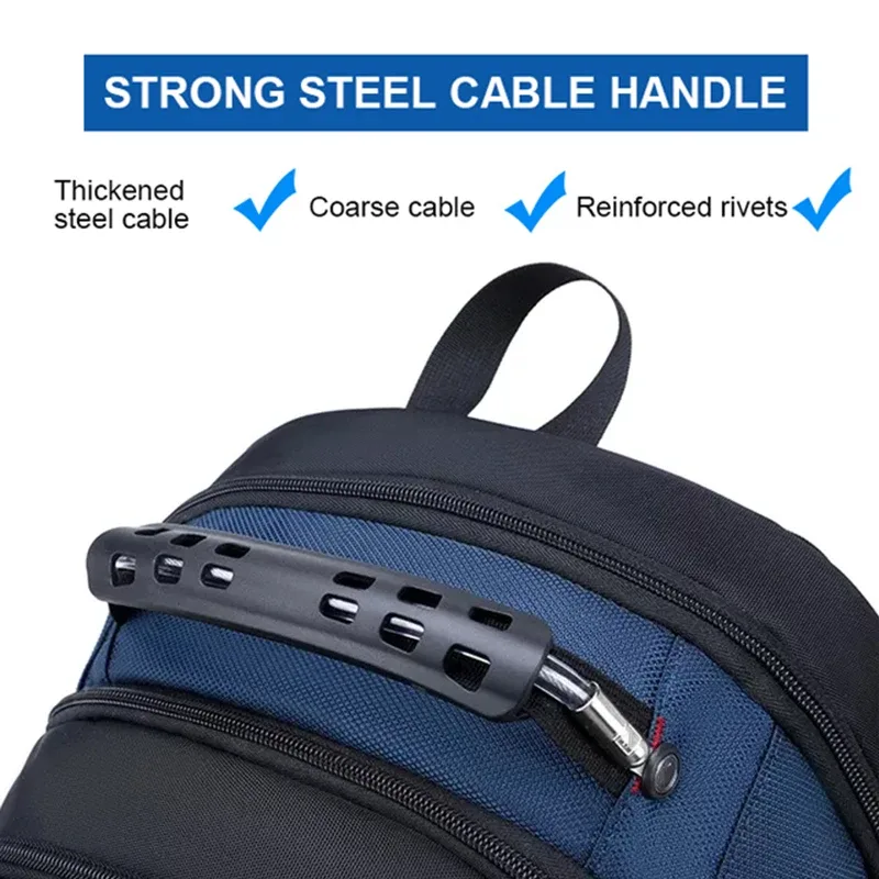 sac à dos étanche anti-vol pour hommes, sac multifonctionnel pour ordinateur portable de 17.3 pouces, grands sacs à dos de voyage en avion pour hommes, mochila