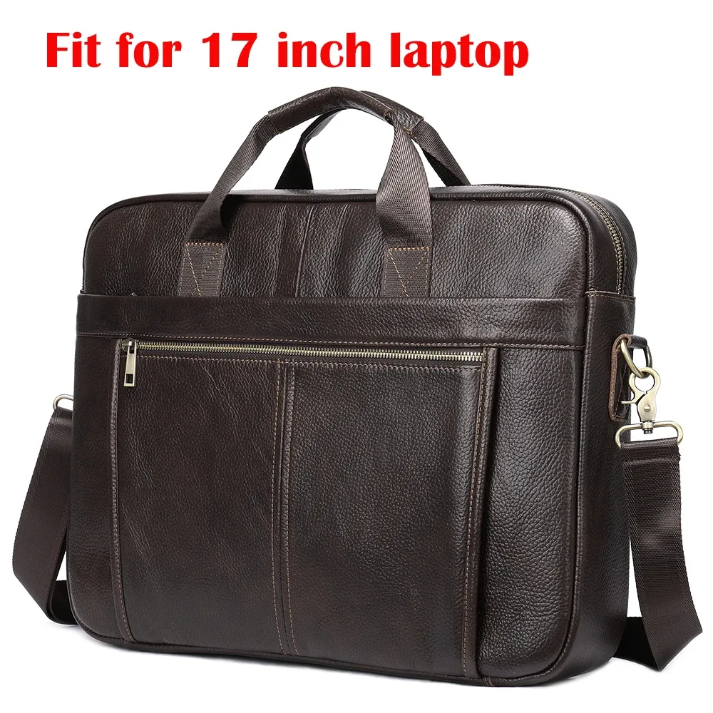 westal-sac pour ordinateur portable en cuir véritable pour hommes, 17 en effet, étuis à bombes, fourre-tout a4, sacs à documents, sac d'affaires, sacs à main pour hommes, 5013