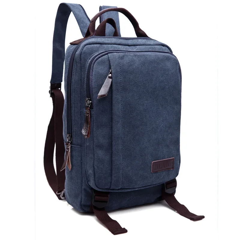 sac à dos carré pour hommes, sac à double épaule, paquet en toile, de haute qualité, pratique, résistant à l'usure, étanche, petite taille