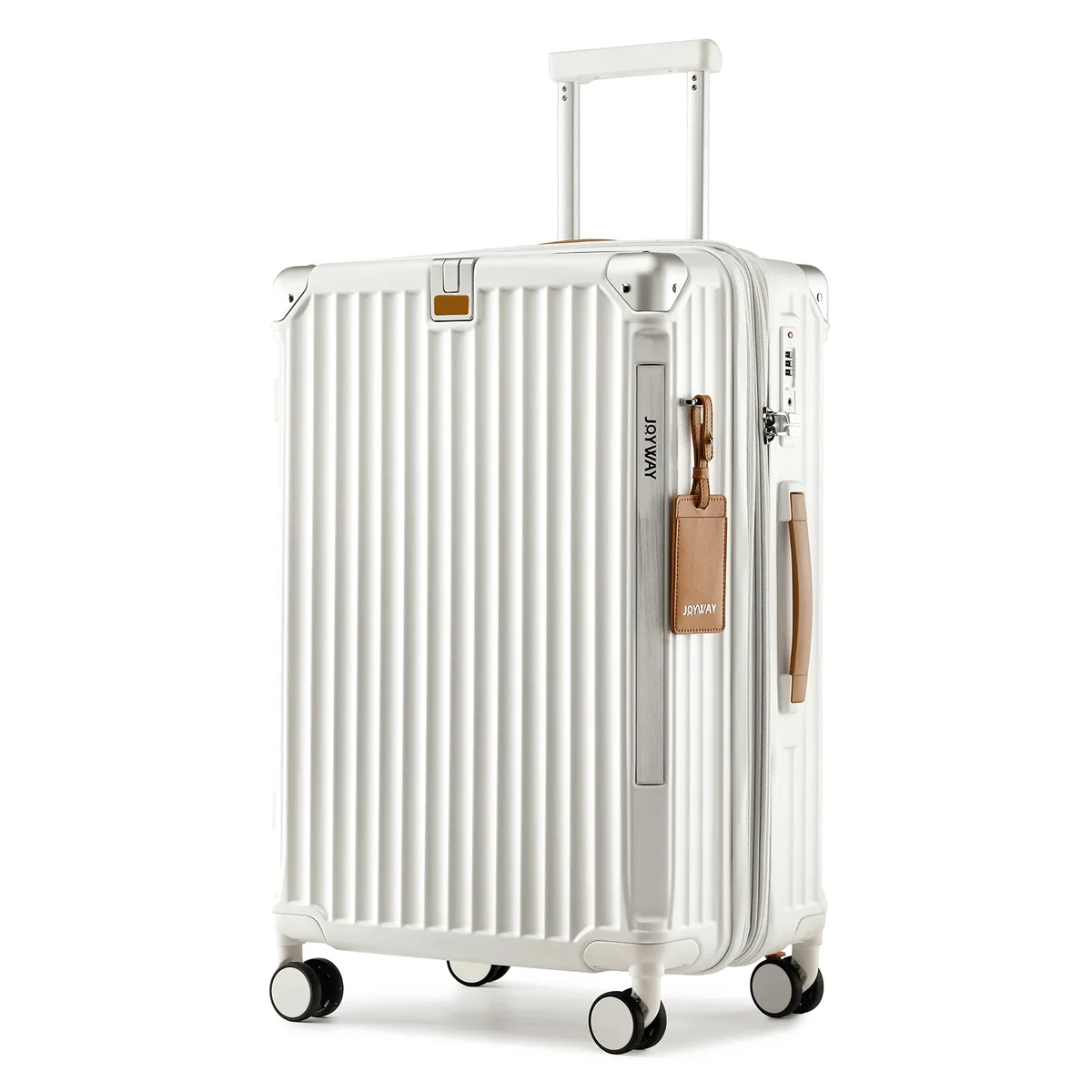 joyway bagage à main 20 pouces avec porte-gobelet et port usb, capacité extensible à 25%, valise intelligente avec roues antidérapantes