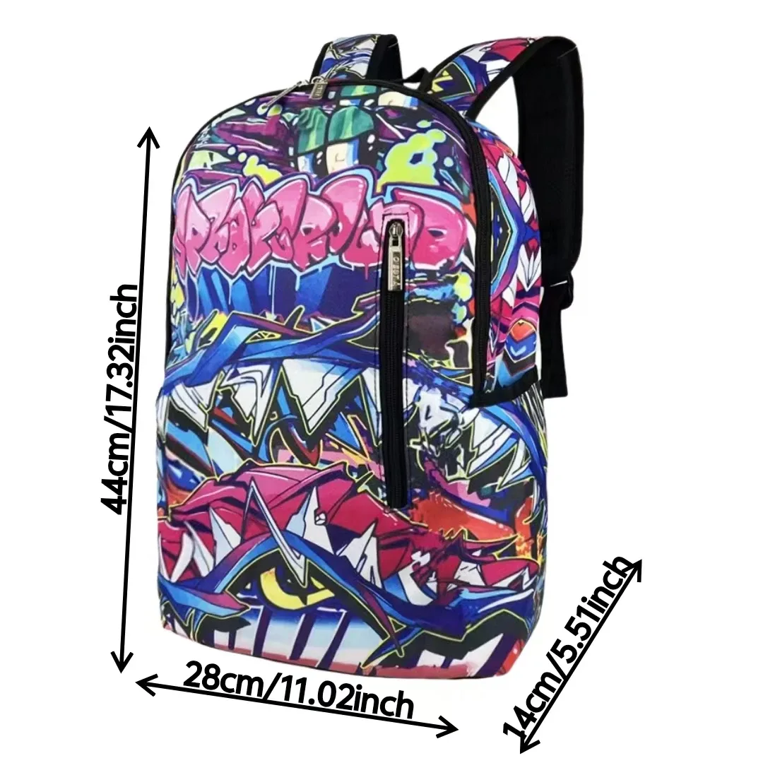 sac à dos de style hip-hop pour hommes avec motifs peints au pistolet, un nouveau sac à dos imprimé léger et tendance avec motif à carreaux, également un sac de transport extérieur à la mode, un sac de voyage de grande capacité, un sac à dos de rangement multifonctionnel, avec bretelles réglables, adapté aux adolescents, pour la rentrée scolaire, le meilleur cadeau pour la saint-valentin, un cadeau pour les amis ou à offrir, un cadeau pour hommes, un cadeau intéressant.