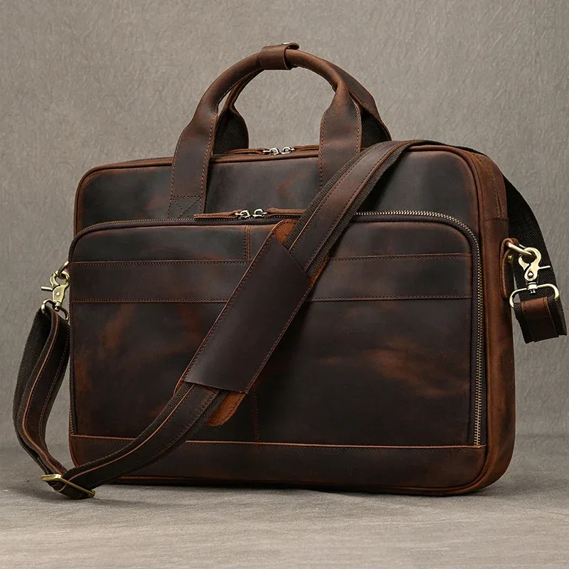 étui à bombes en cuir group pour homme, sac d'ordinateur, 14 15.6 pouces, pc, médecin, avocat, business